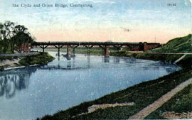 Orion Bridge over the River Clyde circa 1906 - Produced for Peddie & Co., Stationers Cambuslang - Reliabale Series No 181/61